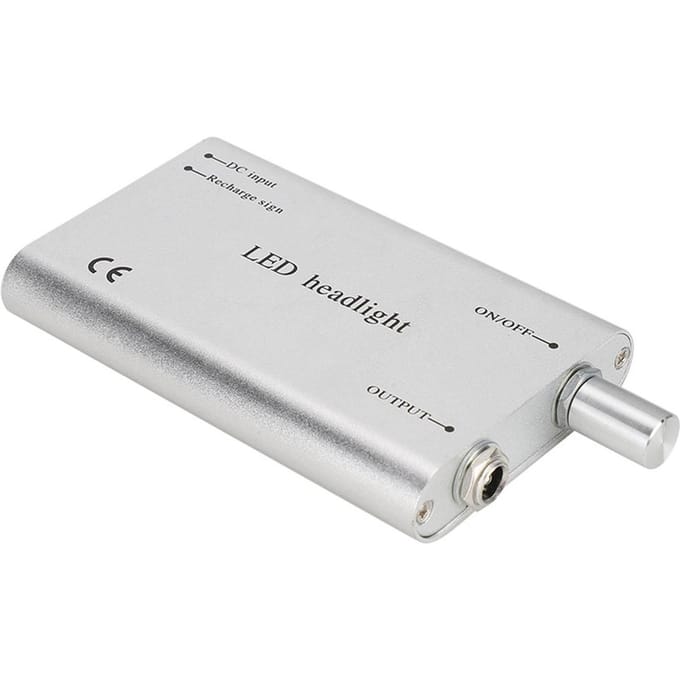 3.5X Tandheelkundige Vergrootglas Verstelbaar Tandarts Chirurgische Loupes met LED Koplamp Zilver US Plug