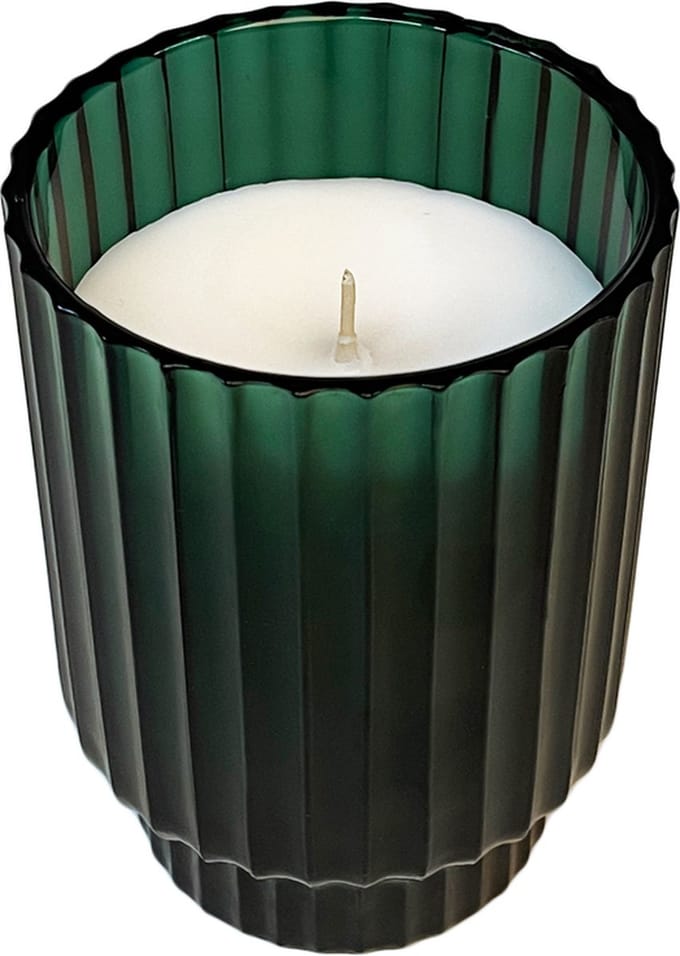 XLBoom Volta Medium "Forest Mist" Geurkaars - in Glas - 60 branduren - Groen - Ø9 cm