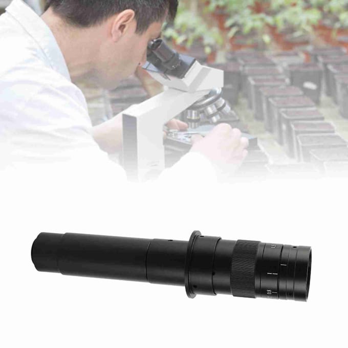300X Verstelbare 25mm Zoom CMount Lens 0.7X4.5X Industriële Microscoop Camera Vergrotende Lens gray