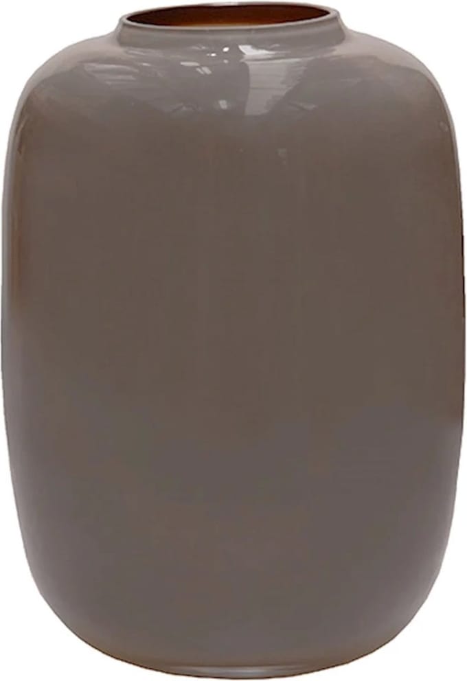 Vaas Artic | Medium | Taupe - Earth | Glans | Ø25 x H35 cm