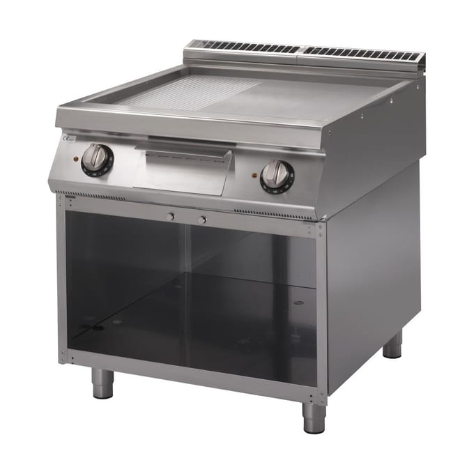 Gastro M 700 plus elektrische bakplaat GM70/80 FTRES-CR 2/3 glad 1/3 geribbeld