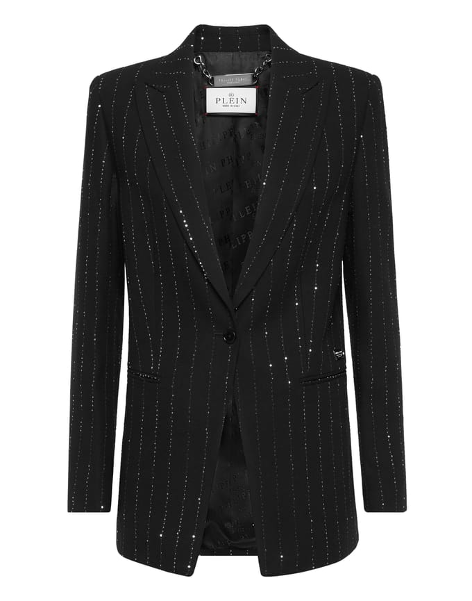 Paillettes boyfriend fit blazer