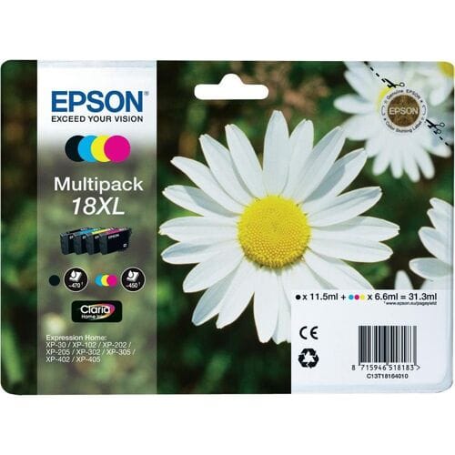 Epson Inktcartridge 18XL (C13T18164012) 4-kleuren Multipack Hoge capaciteit