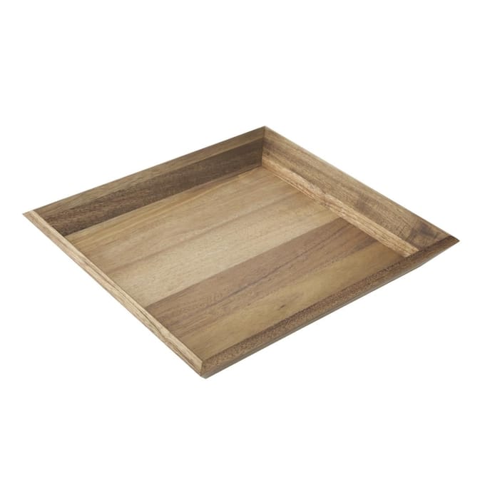 Olympia Acacia Dienblad Rechthoekig 380x355x50mm - DP885 - Horeca & Professioneel