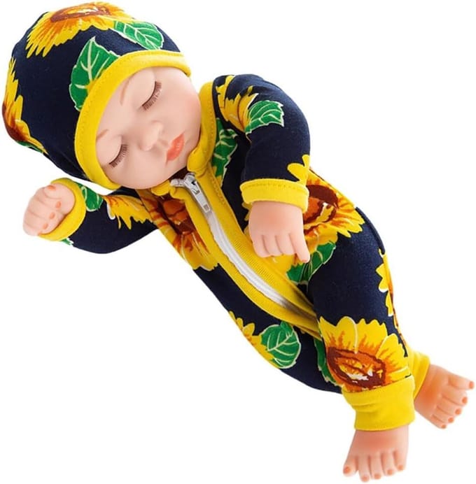 Mini Babypop - Wedergeboorte Pop - Rollenspel - Wasbaar Vinyl Lichaam - 30 cm - Type 1