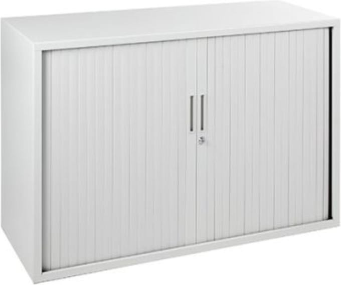 Archiefkast – Roldeurkast – Dossierkast – Wit– Met slot - 80x120x45 cm