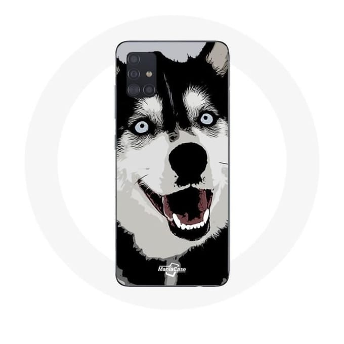 Samsung Galaxy A51 hoesje Siberische husky blauwe ogen