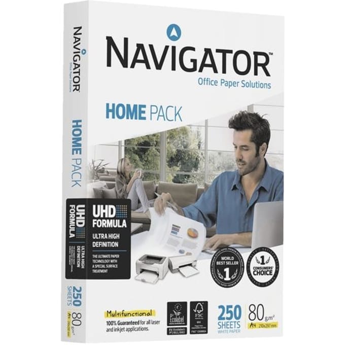 Kopieerpapier Navigator Home Pack, DIN A4, 80 g/m², 250 vellen