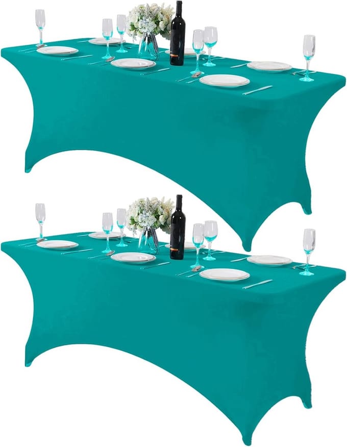 Set van 2 Elastische Tafelhoezen voor 6ft, 4ft en 8ft Tafels