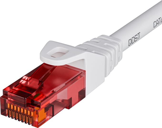 Qost - CAT6 internetkabel - 100% koper / UTP - 10 Gbps / 250 MHz - RJ45 Connectoren - Patchkabel / Netwerkkabel - 2 meter - Wit