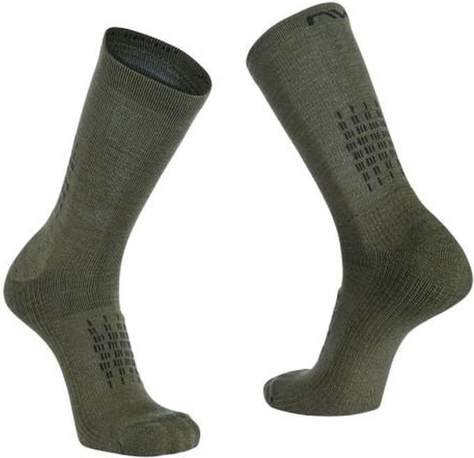 Northwave Fast Winter Hoge Fietssokken Groen/Zwart - L 44-47