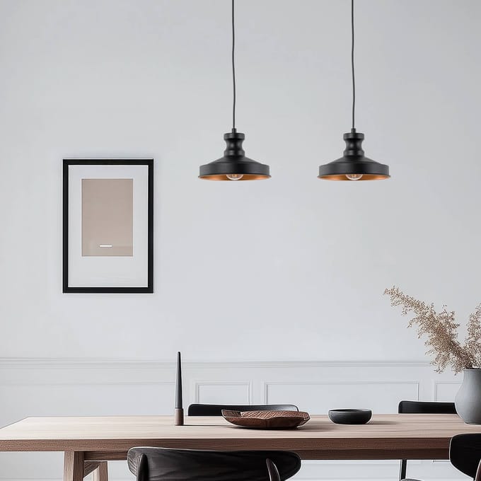 Opviq Hanglamp Berceste, zwart, metaal, Ø 22 cm, E27