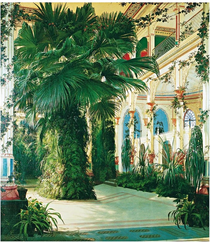 Kunstdruk Karl Blechen - Interior of a Palm House 84x96cm