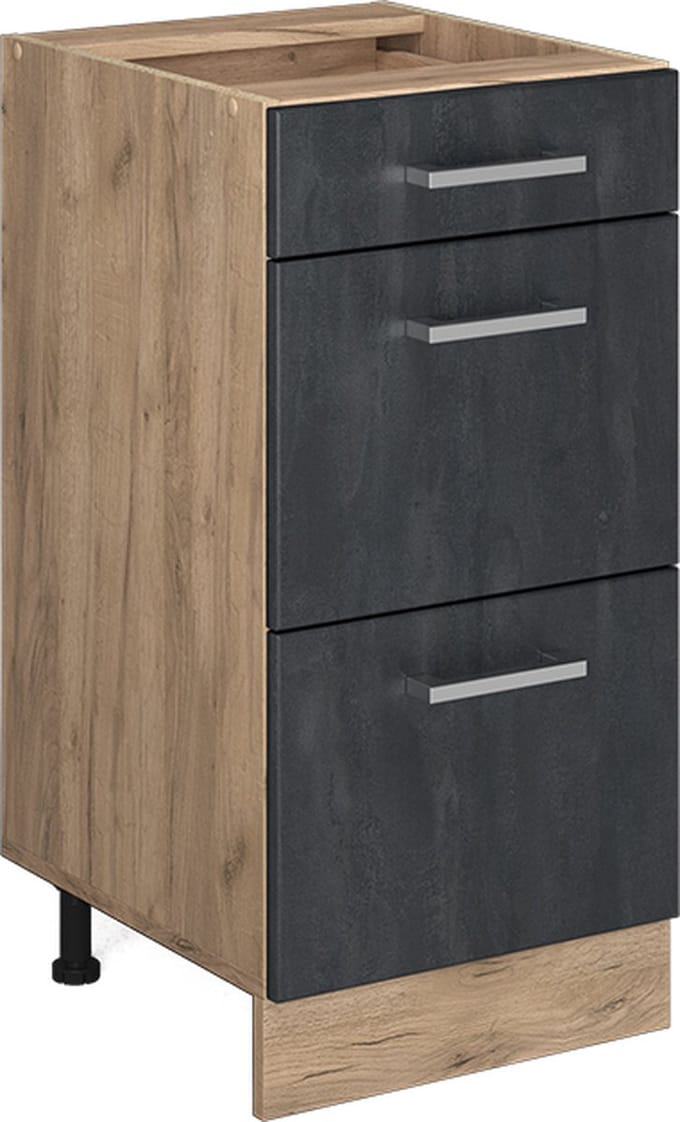 Vicco R-Line Keukenonderkast – 40 cm WB Eik Zwart beton