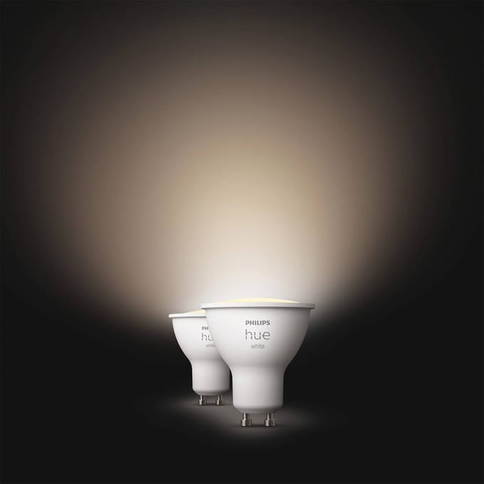 Philips Hue slimme LED-lamp, Bluetooth, Wit, GU10, 4,2 W, 2-pack