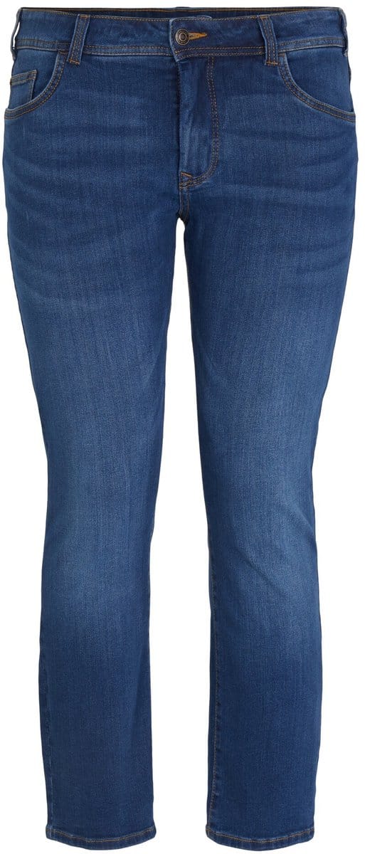 Tom Tailor - Plus Size - TTPLUS SLIM-jeans - Maat 44 - Used Mid Stone Blue Denim