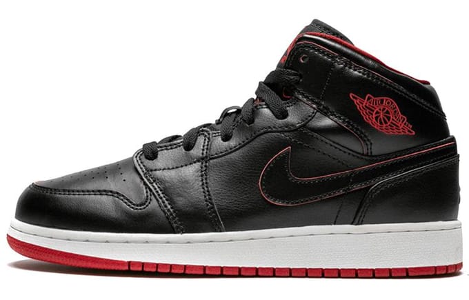 Jordan 1 Retro Mid Noir Rouge Gym 554725-028 36 black