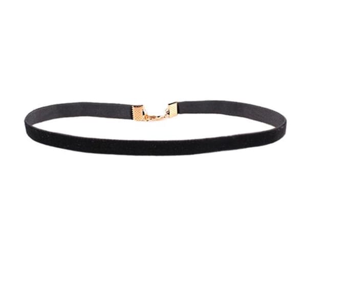 Jomide Choker - Zwart - Retro - Fluweel