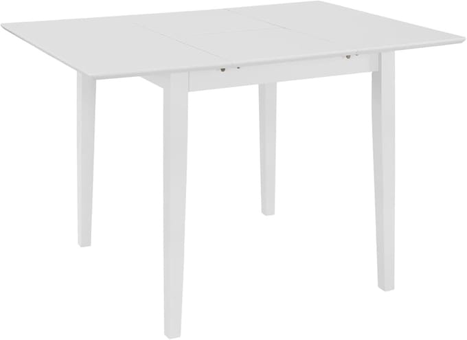 Eettafel Uitschuifbaar - Moderne Tafel - Eetkamer Gebruik - Verstelbare Lengte - 80 tot 120cm - Wit