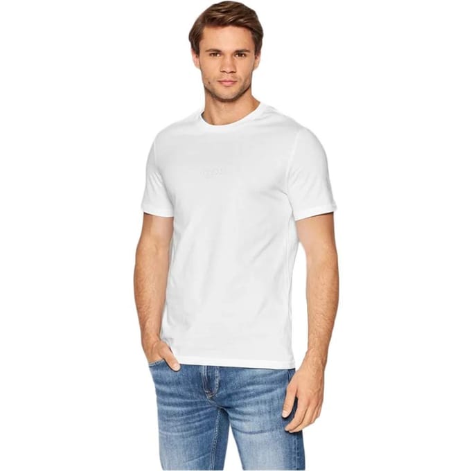 Logo Tee Short Sleeve Crew Neck - White Shirts