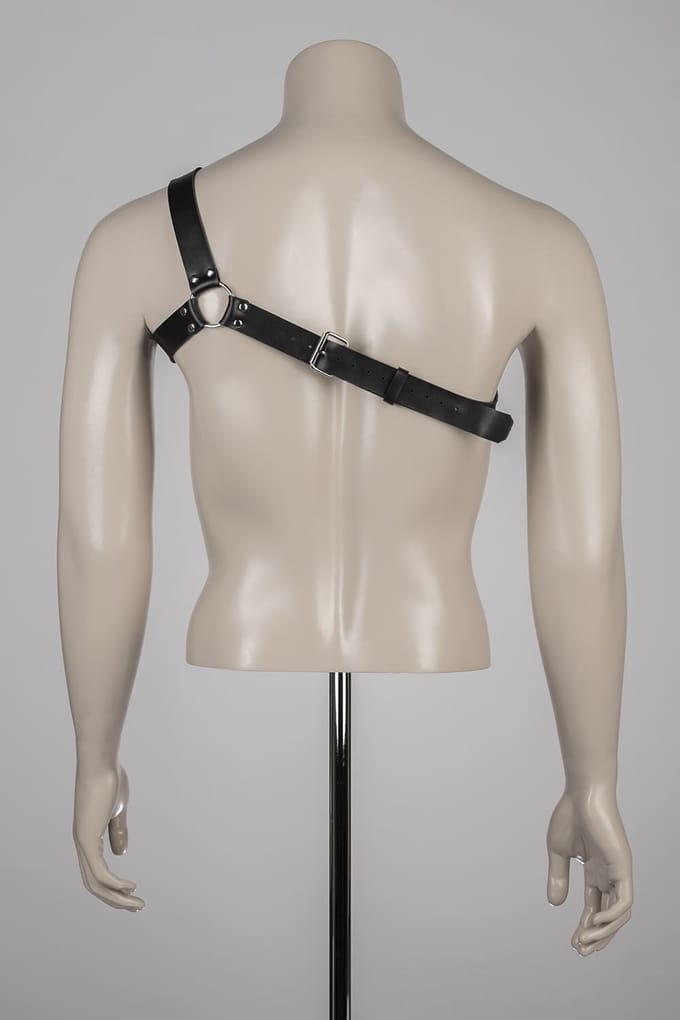 VoyeurX | Hermes | Kinky Kleding Man | Leren Harnas