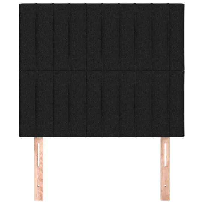 vidaXL - Hoofdbord - zwart - 90x5x118/128 - cm - stof