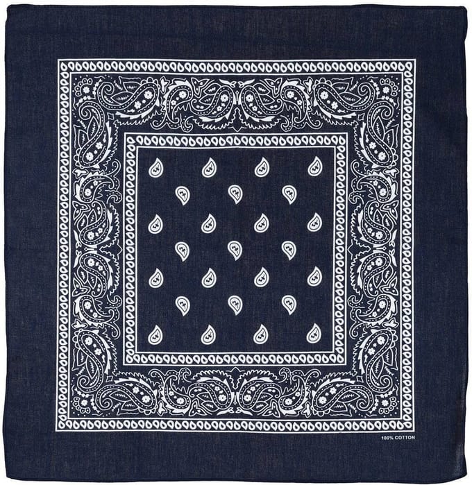 Bandana - 55 x 55 cm - Blauw - 100% Katoen