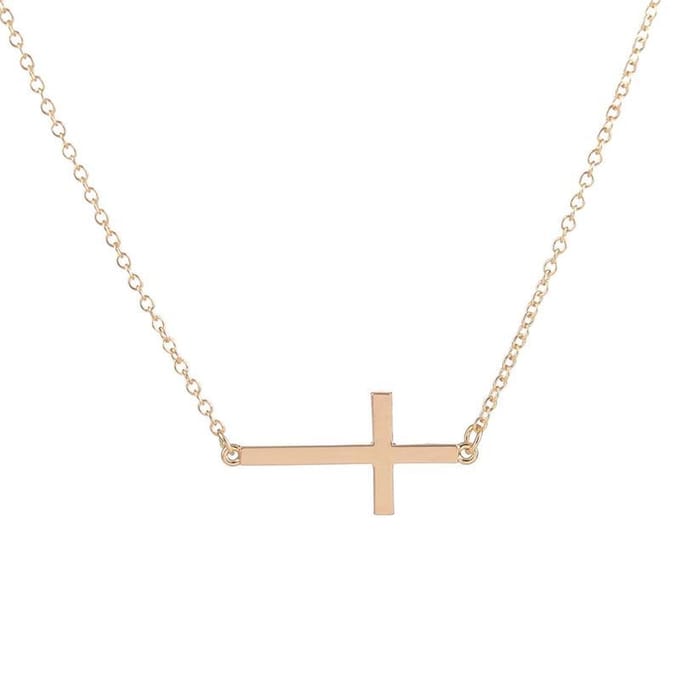 24/7 Jewelry Collection Kruis Ketting - Goudkleurig