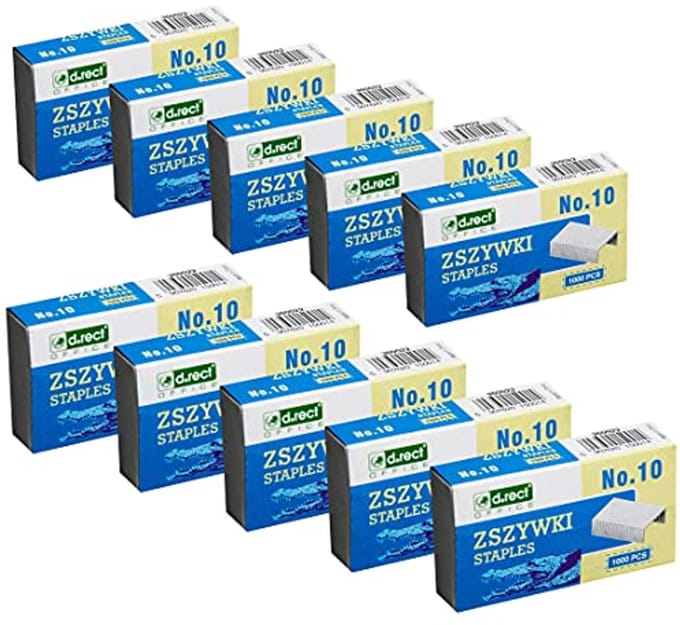 Kant-stapels 10mm | Staples voor nietmachine | Verpakking van 1000