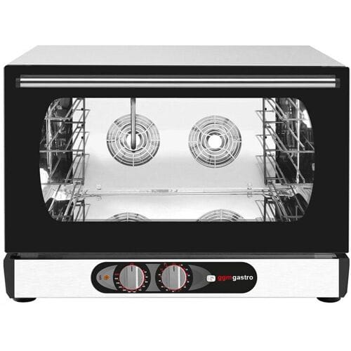 GGM Gastro Heißluftofen KOMPAKT mit Dampffunktion - Manuell - 4x GN 1/1 oder EN 600x400 Zilver / Zwart