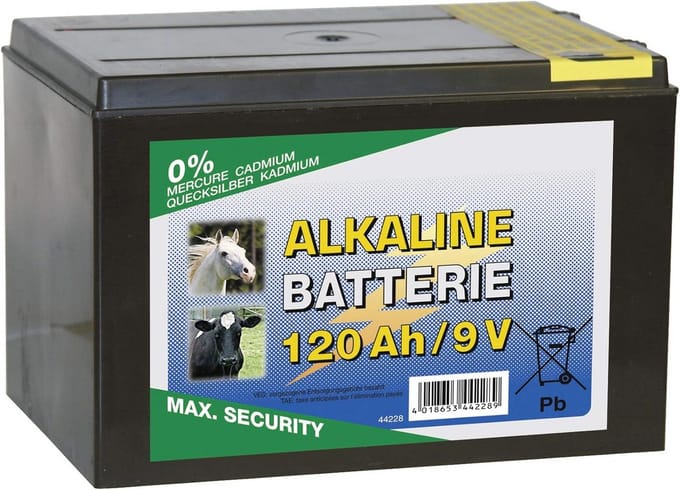 Krachtige 9V Blokbatterij 120Ah voor Elektrische Omheiningen