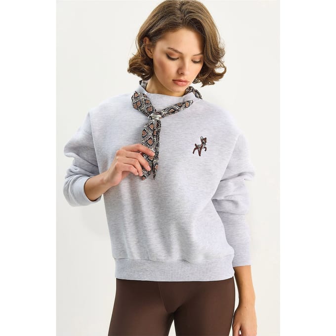 Geborduurd Crew Neck Sweatshirt