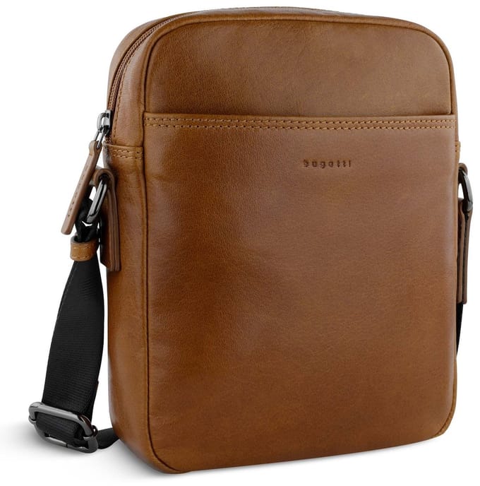 bugatti Leren schoudertas Savona Crossover Bag Cognac Lichtbruin