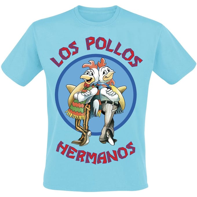 Breaking Bad T-shirt - Los Pollos Hermanos - S tot 4XL - voor Mannen - lichtblauw