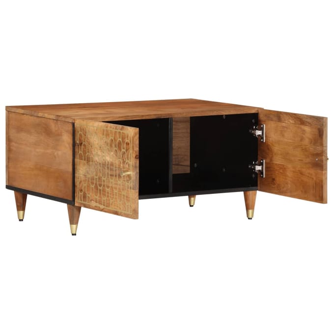 vidaXL - Salontafel - 80x50x40 - cm - massief - mangohout