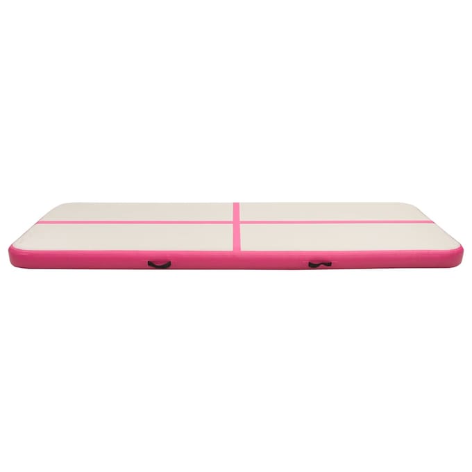 vidaXL - Gymnastiekmat - met - pomp - opblaasbaar - 300x100x15 - cm - PVC - roze