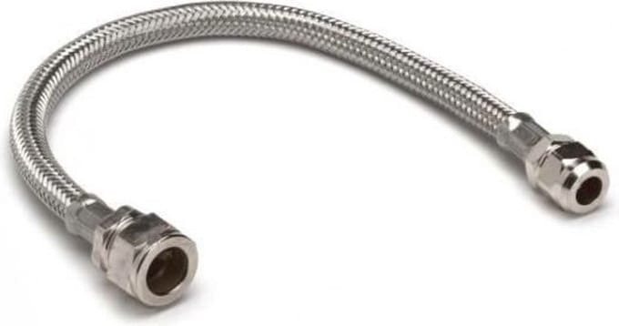 Bonfix Flexibele aansluitslang - rvs gevlochten - knel x knel - 12 x 10mm - DN8 - lengte 35cm