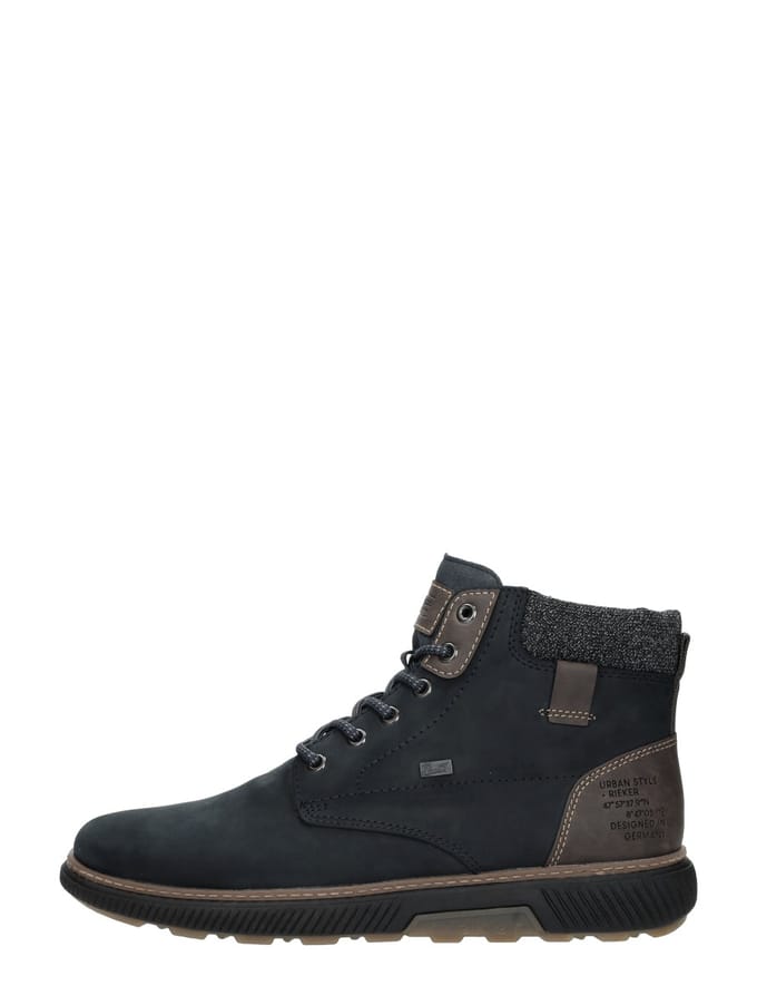 Rieker Tex Veterboots blauw Nubuck - Maat 44