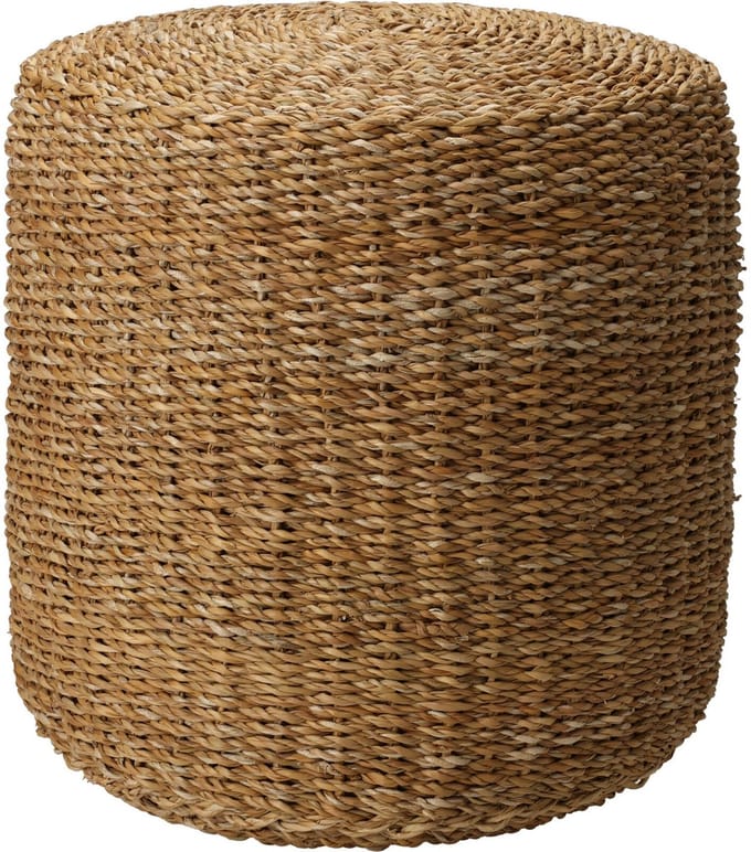 Home&Styling - Poef - rond - Ø40x38 - cm - zeegras - naturel