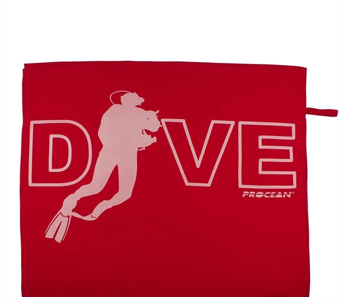 Procean microvezel strandlaken DIVE rood