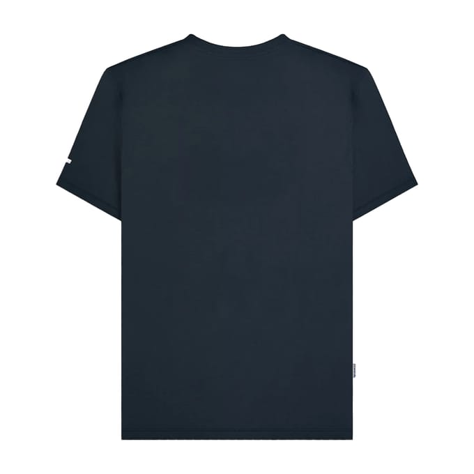 Lambretta Heren SS25 Racing Stripe T-shirt (Marine / Wit / Blauw)