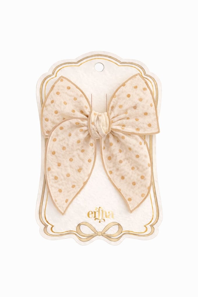 Mrs Ertha Fable Haarclip met Strik - Blush Dots