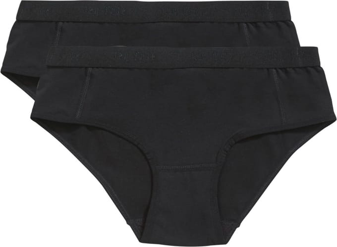 Ten Cate Basics organic cotton stretch hipster zwart 2 pack voor Meisjes | Maat 158/164