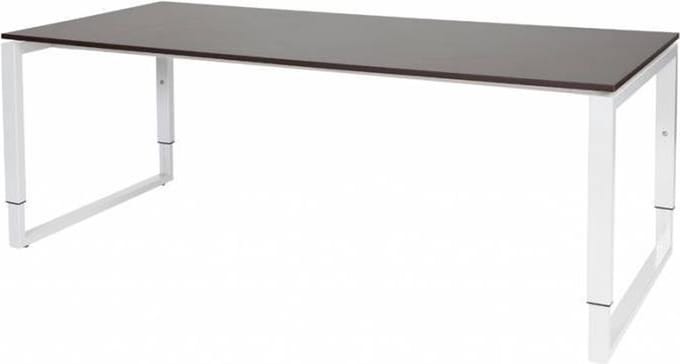 Verstelbaar Bureau - Domino Plus 200x90 logan - wit frame