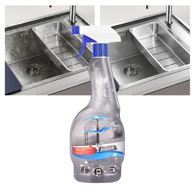 Roestverwijderaar Oplosmiddel RVS Reiniger 550ml voor Waterkraan Douchekop gray