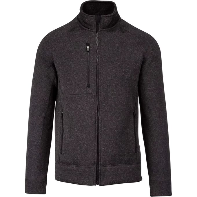Kariban Heather herenvest met rits K9106 - Dark Grey Melange - M