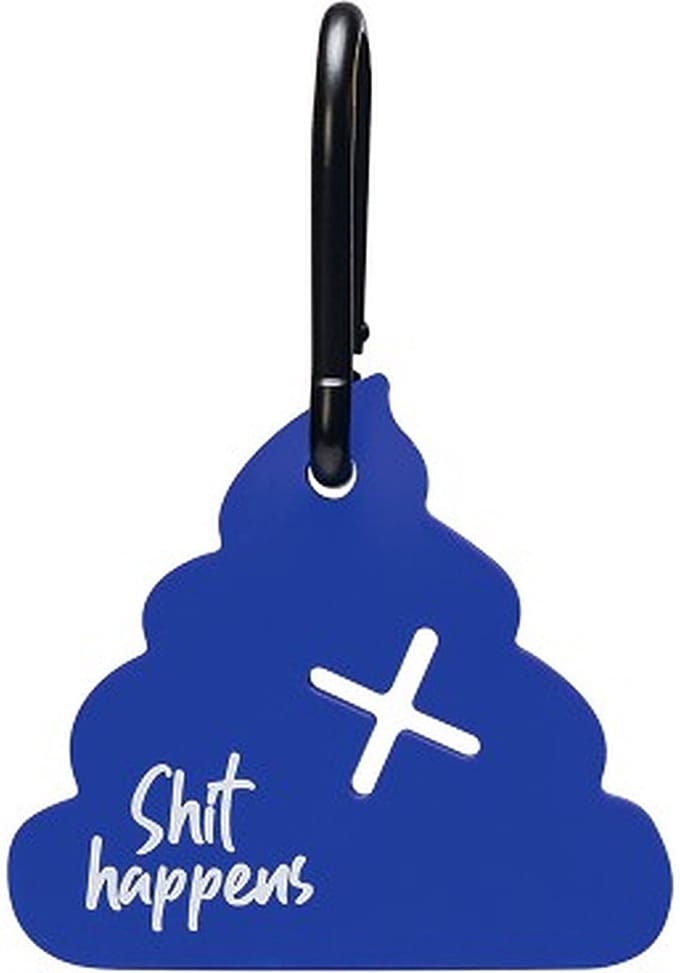 Beeztees Poepzak- en afvalhouder Samy - Hond - Silicone - Blauw  - Afmeting: 8,5x7,5 cm