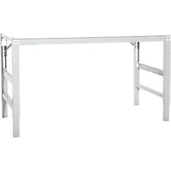 Werktafel Ergo, elektro-hydrauliek, blad melamine, 2000 x 800 mm, lichtgrijs
