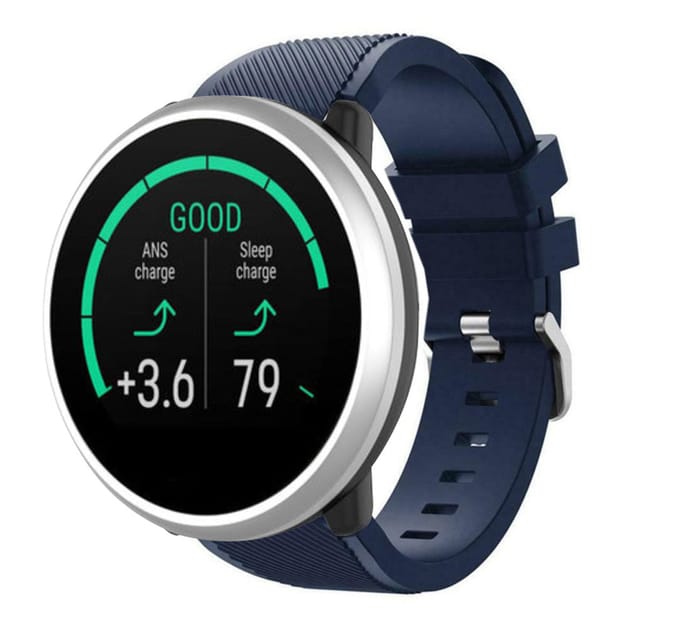 Polar Unite twill siliconen band (donkerblauw)