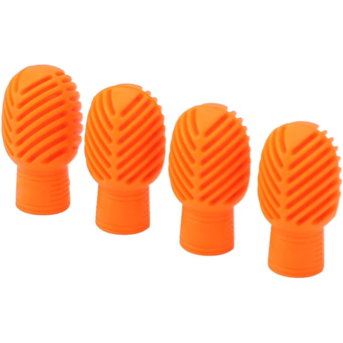 4 STUKS Drumstok Stille Oefentip Silicone Rekbaar Drum Oefen Percussie Tip Grijs oranje